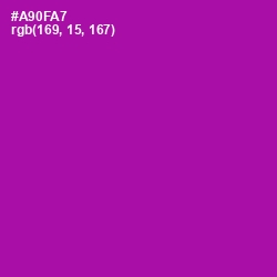 #A90FA7 - Violet Eggplant Color Image