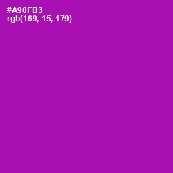 #A90FB3 - Violet Eggplant Color Image