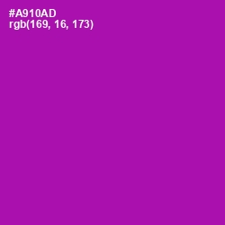 #A910AD - Violet Eggplant Color Image