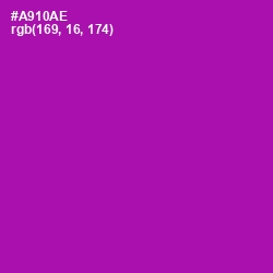 #A910AE - Violet Eggplant Color Image