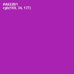 #A922B1 - Violet Eggplant Color Image