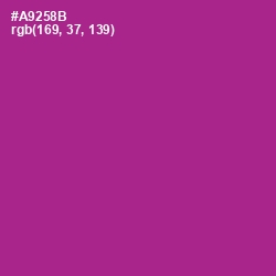 #A9258B - Medium Red Violet Color Image