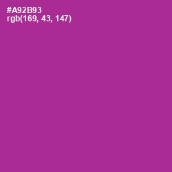 #A92B93 - Medium Red Violet Color Image