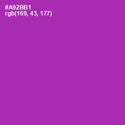 #A92BB1 - Violet Eggplant Color Image