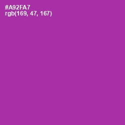 #A92FA7 - Violet Eggplant Color Image