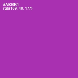 #A930B1 - Violet Eggplant Color Image