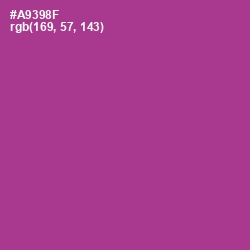 #A9398F - Medium Red Violet Color Image