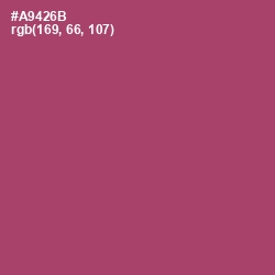 #A9426B - Hippie Pink Color Image