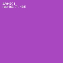 #A947C1 - Amethyst Color Image