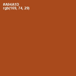 #A94A1D - Fiery Orange Color Image