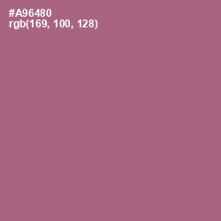 #A96480 - Turkish Rose Color Image