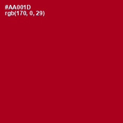 #AA001D - Bright Red Color Image