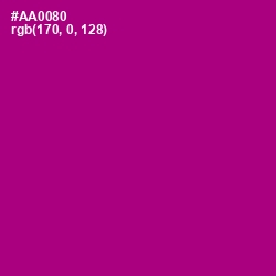 #AA0080 - Violet Eggplant Color Image