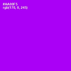 #AA00F5 - Electric Violet Color Image