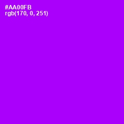 #AA00FB - Electric Violet Color Image