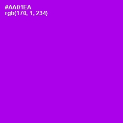 #AA01EA - Electric Violet Color Image