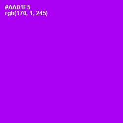 #AA01F5 - Electric Violet Color Image