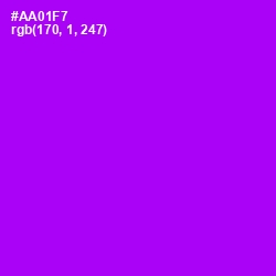 #AA01F7 - Electric Violet Color Image