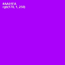 #AA01FA - Electric Violet Color Image