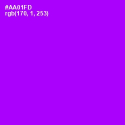 #AA01FD - Electric Violet Color Image