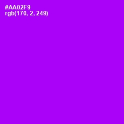 #AA02F9 - Electric Violet Color Image