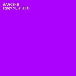 #AA02FB - Electric Violet Color Image