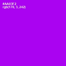 #AA03F2 - Electric Violet Color Image