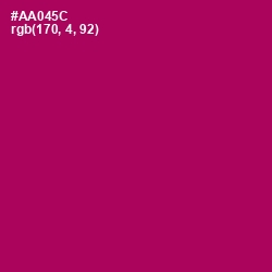 #AA045C - Jazzberry Jam Color Image