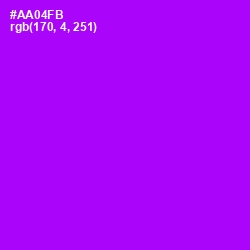 #AA04FB - Electric Violet Color Image