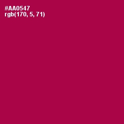 #AA0547 - Jazzberry Jam Color Image