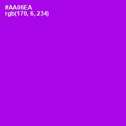 #AA06EA - Electric Violet Color Image