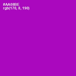 #AA08BE - Violet Eggplant Color Image