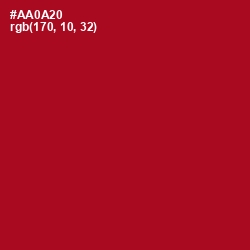 #AA0A20 - Shiraz Color Image