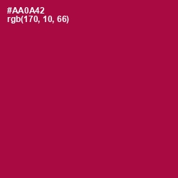 #AA0A42 - Jazzberry Jam Color Image