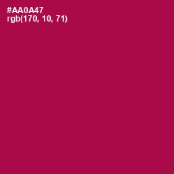#AA0A47 - Jazzberry Jam Color Image