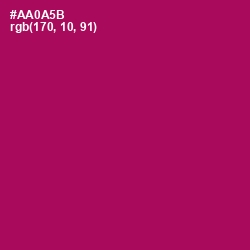 #AA0A5B - Jazzberry Jam Color Image