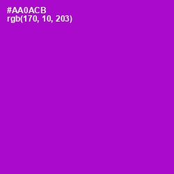 #AA0ACB - Electric Violet Color Image