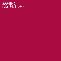 #AA0B40 - Jazzberry Jam Color Image