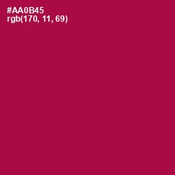 #AA0B45 - Jazzberry Jam Color Image