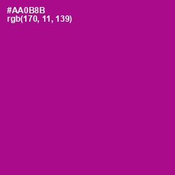 #AA0B8B - Violet Eggplant Color Image