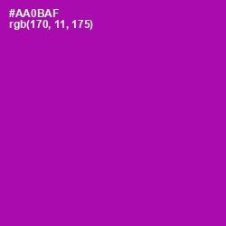 #AA0BAF - Violet Eggplant Color Image