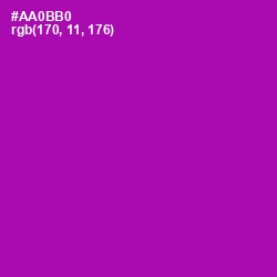 #AA0BB0 - Violet Eggplant Color Image