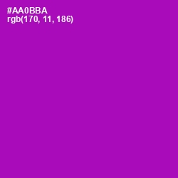 #AA0BBA - Violet Eggplant Color Image