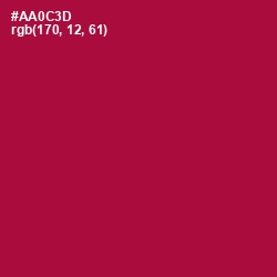 #AA0C3D - Shiraz Color Image