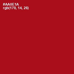 #AA0E1A - Milano Red Color Image