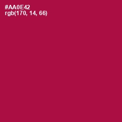 #AA0E42 - Jazzberry Jam Color Image