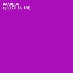 #AA0EBA - Violet Eggplant Color Image