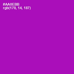 #AA0EBB - Violet Eggplant Color Image