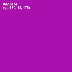 #AA0FAF - Violet Eggplant Color Image