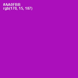 #AA0FBB - Violet Eggplant Color Image